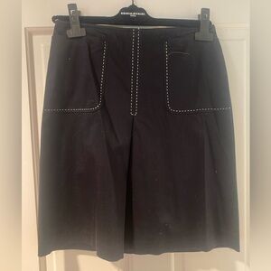 Ann Taylor Loft black skirt with white stitching